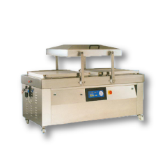 Swing Lid Double Chamber Stainless Steel Vacuum Packaging Machine with Pneumatically Operated Automatic Lid